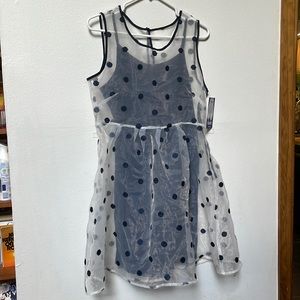 Keds sheer polka dot retro dress